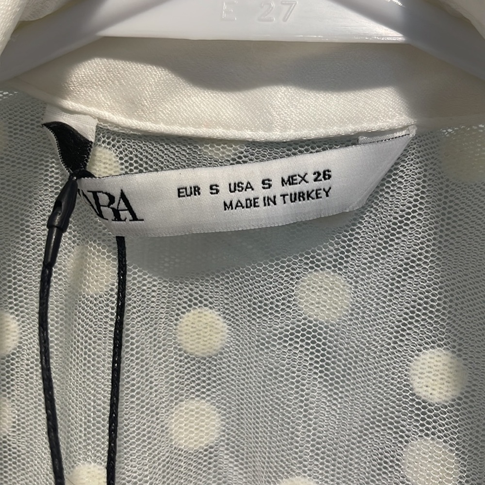 Zara Long Polka Dot Tulle Dress *NWT* - Picture 13 of 15